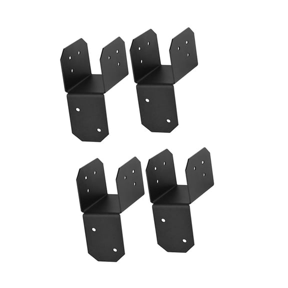 4Pcs Wooden house Hanger Joint Posts Caps Black Joists Anchors Connector Post Caps Tie Bracket For Wooden houses