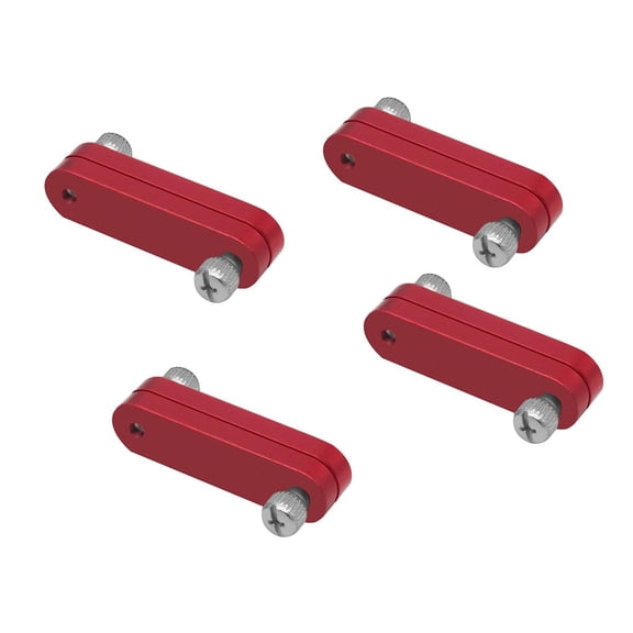4Pcs Woodworking and Carpentry Tool Set, Steel Ruler Positioning Block Angle Scriber Line Marking Gauge (Red)