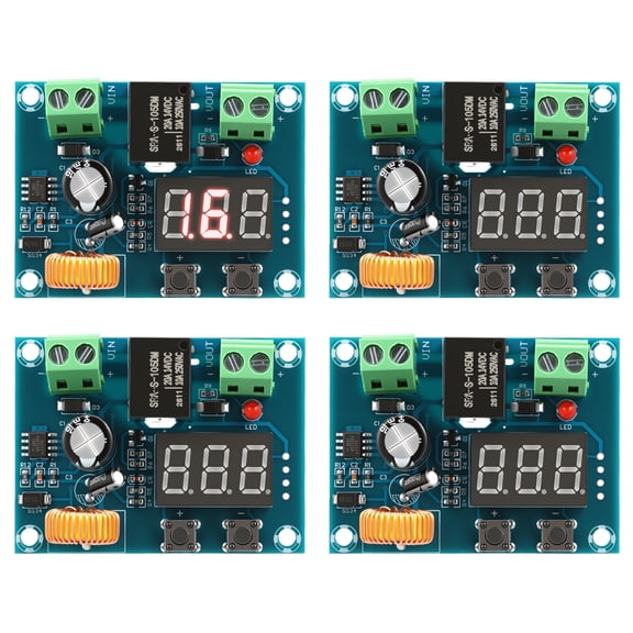 4Pcs XH-M609 Low Voltage Disconnect Module, Offers Undervoltage Protection for Lithium and Lead Acid Batteries, for Solar Wind Power System