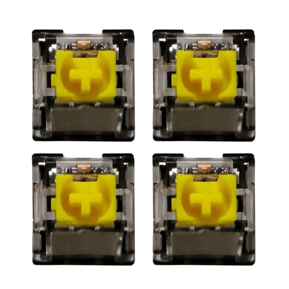 4Pcs Yellow Switches for V3Pro Tenkeyless Mechanical Gaming Keyboards and Others with 3Pin LED Switches