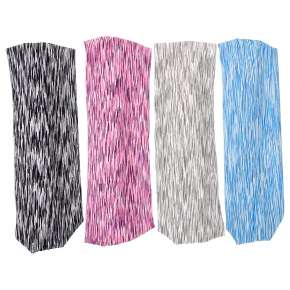 FONDOTIN Black Stretchy Headbands for Women, Comfortable Polyurethane Sports Hair Bands for Workout, Training & Daily Wear