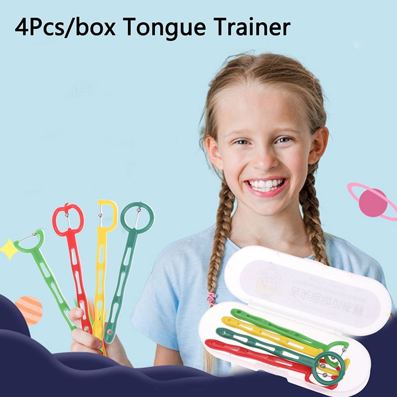 REAL Lingual 語学学習セット 4Pcs/box Tongue Tip Exercise For Adult Kids Speech Therapy Autism