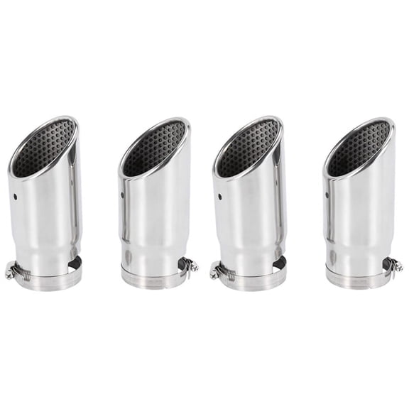 4Pcs for C180 Car Exhaust Muffler Tip Stainless Steel Pipe Chrome Modified