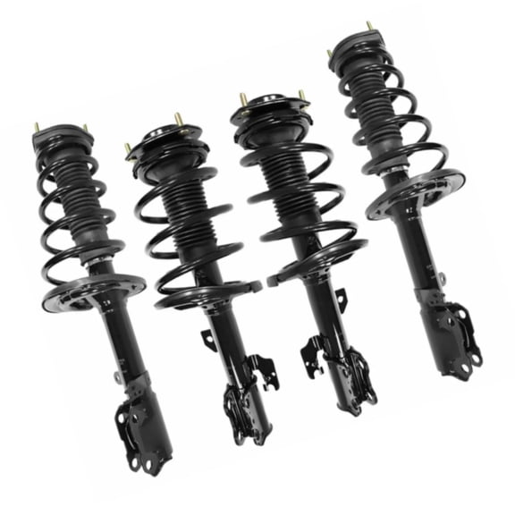 4Pcs for Toyota Camry 2.4L 2007-2011 Front and Rear Struts, OE 172307/172308/172309/172310, Steel Material, Complete Set, Shock Absorber