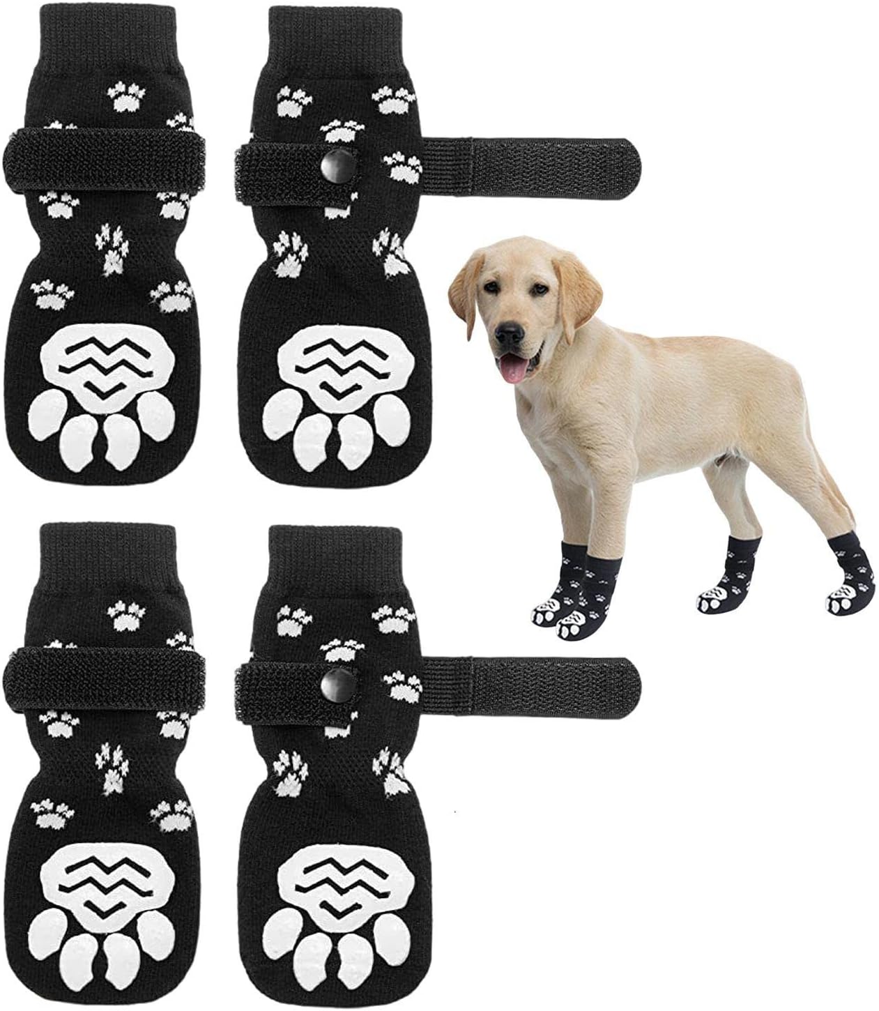 Non slip dog socks with velcro discount