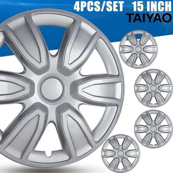 4Pcs/set 15 Inch Universal Wheel Rims Cover Hubcaps Snap On Car Truck SUV Wheel Covers ABS+PC Material (15-Inch, Lacquer)