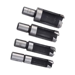 4Pcs/set 6-13mm Carbon Steel Carpentry Wood Plug Cutter Cutting Tool Drill Bits Straight Tapered Set Round Shank Woodworking Home Tools