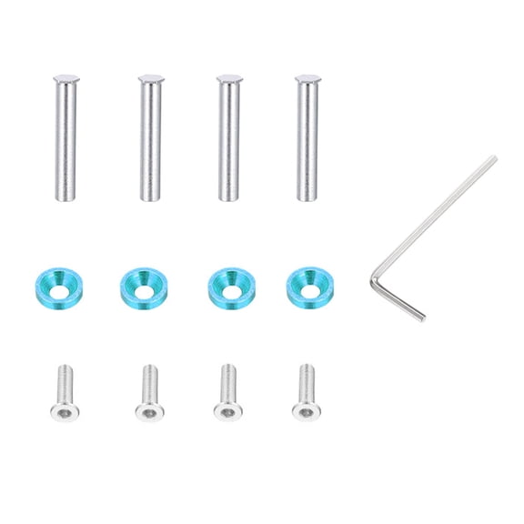 4Pcs/set Computer Case Fan Part Desktop Power Supply Long Screw Radiator Fan for Water Cooling
