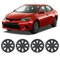 thumbnail image 1 of 4Pcs/set Cover Hubcaps ,16 Inch Hubcaps Wheel Rims Cover for 2014-2016 TOYOTA COROLLA Compatible With Steel Wheels and Snap On Installation ABS+PC Material（16-Inch, Matte Black Painted), 1 of 8