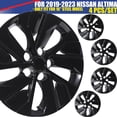 thumbnail image 1 of 4Pcs/set Cover Hubcaps ,16 Inch Hubcaps Wheel Rims Cover for 2019-2025 Nissan Altima Compatible With Steel Wheels and Snap On Installation PP Material（16-Inch, Black Lacquer), 1 of 8
