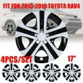 thumbnail image 1 of 4Pcs/set Cover Hubcaps ,17 Inch Hubcaps Wheel Rims Cover for 2013-2018 TOYOTA RAV4 Compatible With Steel Wheels and Snap On Installation PP Material（17-Inch, White Lacquer& Black Lacquer), 1 of 8