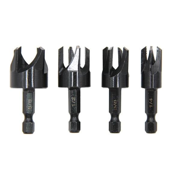 4Pcs/set Inch Hexagonal Shank Claws Type Wood Plug Drill Carpenter Hole Opener