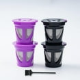 4Pcs/set Reusable K Cups, Reusable Coffee Pods for Multistream Technology, BPAFree, Dishwasher