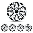 thumbnail image 1 of 4Pcs/Set Wheel Rims Cover Hubcaps,13 inch Universal Snap on Car Truck SUV Wheel Covers ABS+PC Material （13-inch,White +Black Lacquer), 1 of 7