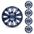 thumbnail image 1 of 4Pcs/set Wheel Rims Cover Hubcaps ,14 Inch Universal Snap On Car Truck SUV Wheel Covers ABS Material （14-Inch, Black Lacquer&Blue Lacquer), 1 of 8