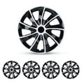 thumbnail image 1 of 4Pcs/set Wheel Rims Cover Hubcaps ,17 Inch Universal Snap On Car Truck SUV Wheel Covers ABS&PC Material （17-Inch, White& Black Lacquer), 1 of 8