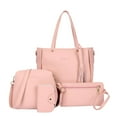thumbnail image 1 of 4Pcs/set Women Handbag Messenger PU Leather Shoulder Bag Tote Purse Satchel, 1 of 9