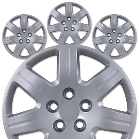 4Pcs/set for 2006 - 2011 Honda Civic 16 Inch Steel Wheel Hubcaps Set, Sedan Style 7 - Spoke Aftermarket Replacement（16-Inch, Lacquer）