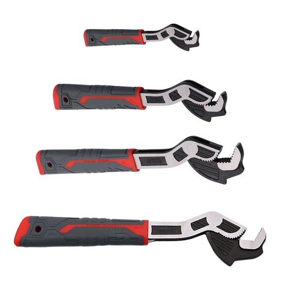 4Piece NonSlip Auto Locking Wrench Pipe Clamp Wrench Assortment Ideal For Tightening Nut Bolts And Large Pipe Fittings