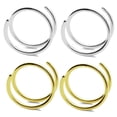 thumbnail image 1 of 4Pieces 8mm 20G Nostril Piercing Spiral Nose Ring for Single Piercing Jewelry, 1 of 12