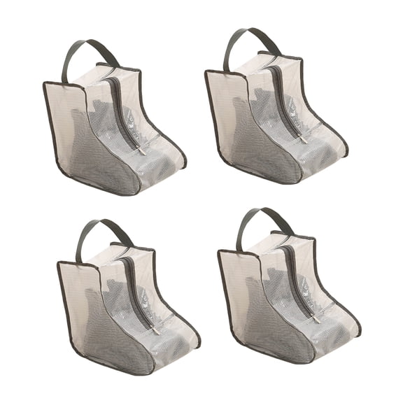 4Pieces Clear Shoe Protector Bags Dustproof Boot Covers Short Boot Organization Bag For Closet Storage Travel Essential