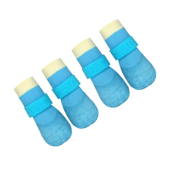 4Pieces Dog Rain Shoes Waterproof and Slip Resistant Breathable Rain Boot for Small Dog Outdoor Use Safe Protections
