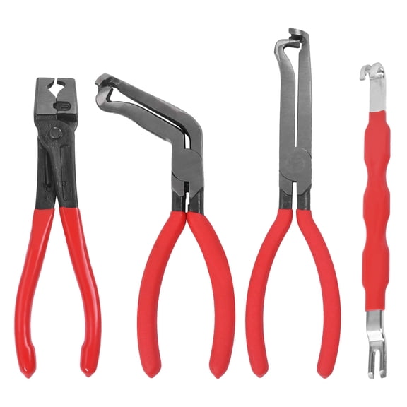 4Pieces Electrical Disconnect Pliers for Cars, Automotive Electrical Plug Connector Disconnect Tool and Connector Separator and Hose Clamp Pliers Terminal Removal Tools
