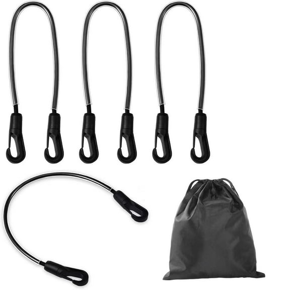 4Pieces Horse Blanket Elastic Straps Replacement Set Heavy Duty Double Ended Clips Adjustable Leg Fasteners