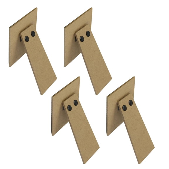 4Pieces Photo Frame Easel Friendly Wood Cardboard Frame with Adhesive Designing for Secure use