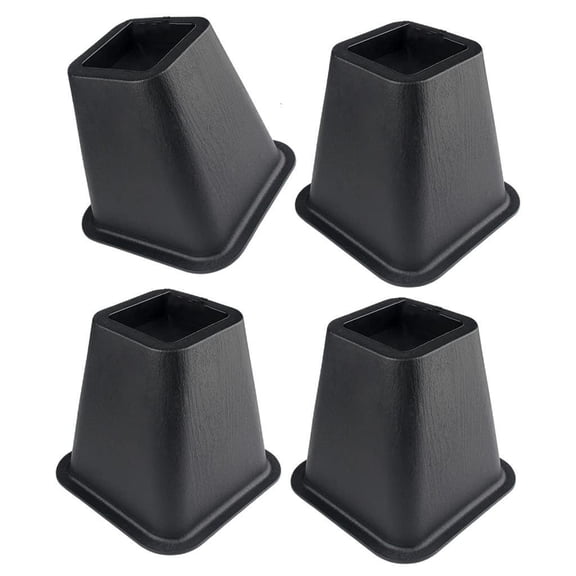 4Pieces Practical Furniture Risers 6Inch Height Adjustable Bed Leg Extenders for Small Space Daily Use