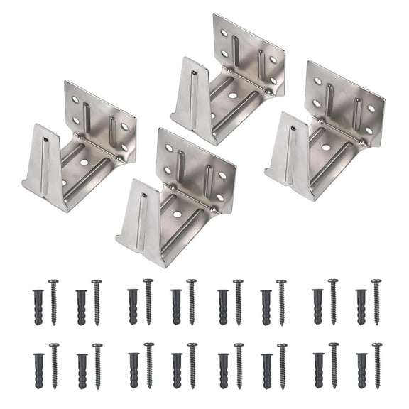 4Pieces Practical Universals Horizontal Blind Brackets Accessory with Headrail Ceiling Mount Hardware Included