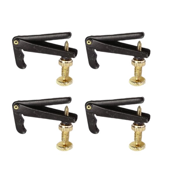 4Pieces Practical Violin Fine Tuning Hook Metal String Turner Metal Texture for Enhanced Durability and Performances