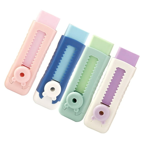 4Pieces Refillable Sliding Retractable Art Eraser Easy Erasing Pencil Eraser