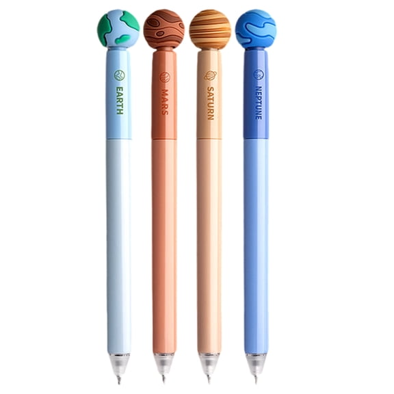 4Pieces Rotating Gel Pen Twist Action Erasable Gel Inks Pen 0.5MM Pen Point Smooth to Write for Note Taking Journaling