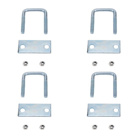 4Pieces Rustproof U Bolt Set Accessory for Locking Leaf Spring On Sailboats Ski Boats Trailer Suspensions Easy Setups