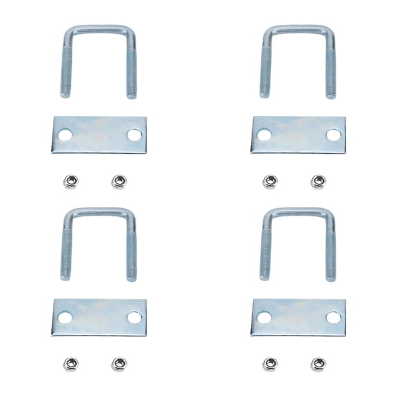 4Pieces Rustproof U Bolt Set Accessory for Locking Leaf Spring On Sailboats Ski Boats Trailer Suspensions Easy Setups