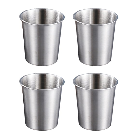 4Pieces Stackable Stainless Steel Kids Cups Kids Tumblers Sturdy And User Friendly Metal Cups For School And Picnics