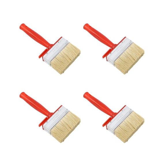 4Pieces Stain Applicators Set with Natural Bristles Ideal for Deck Terrace and Furniture Coating Projects Supplies