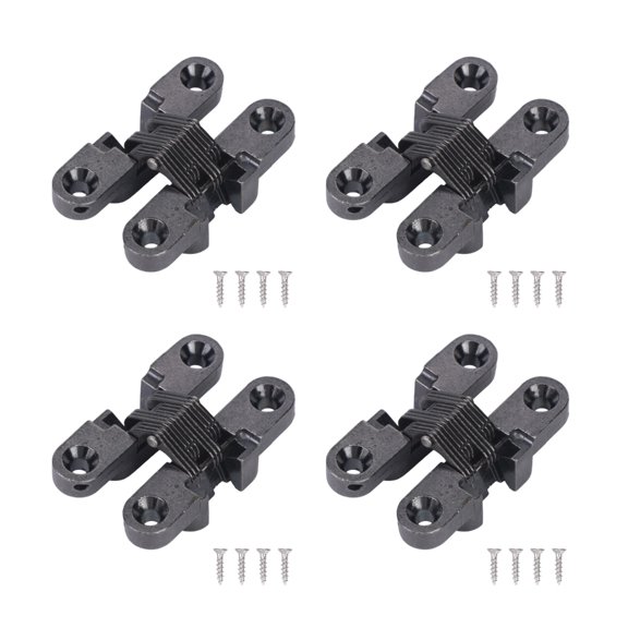 4Pieces Stainless Steel Concealed Hinge For Folding Door Screen And Table Flap Kitchen Bathroom Cabinet Use