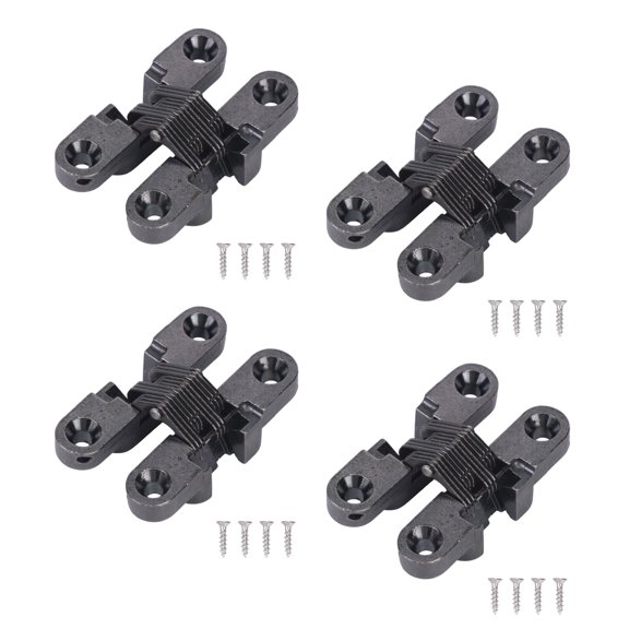 4Pieces Stainless Steel Concealed Hinge For Folding Door Screen And Table Flap Kitchen Bathroom Cabinet Use