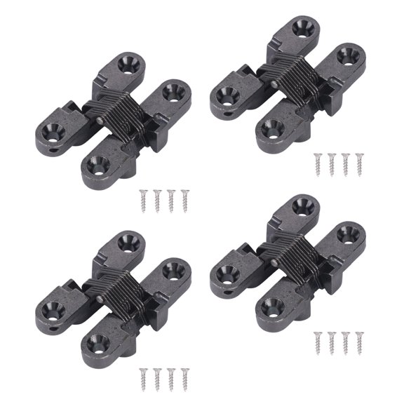 4Pieces Stainless Steel Concealed Hinge For Folding Door Screen And Table Flap Kitchen Bathroom Cabinet Use