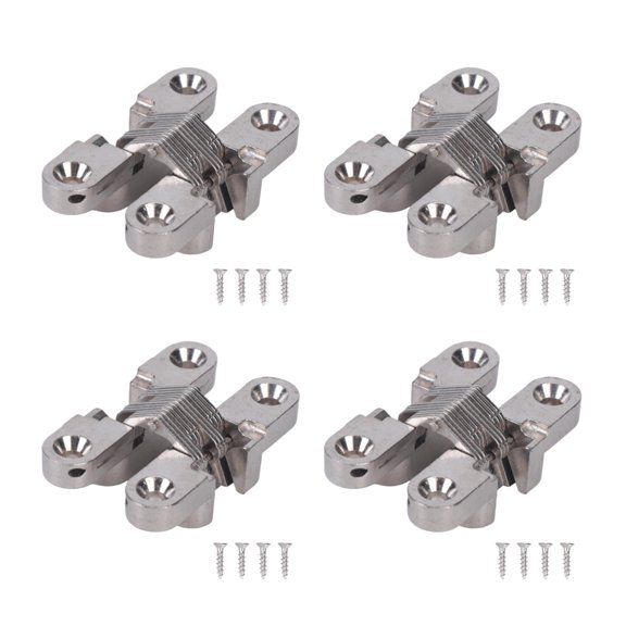 4Pieces Stainless Steel Concealed Hinge For Folding Door Screen And Table Flap Kitchen Bathroom Cabinet Use