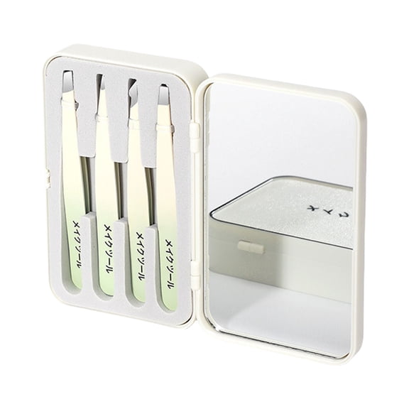 4Pieces Stainless Steel Tweezers for Women Facials Hair,Precisions Tweezers for Ingrown Hair Removal Eyebrow Tweezers