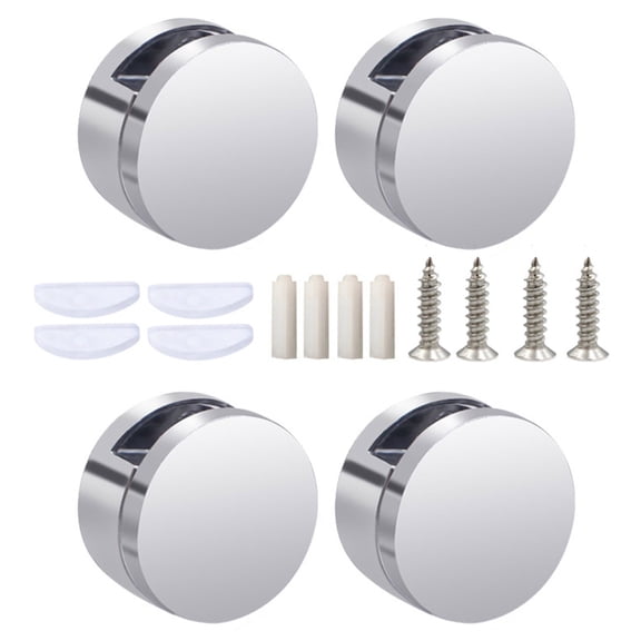 4Pieces Wall Mounted Mirror Retaining Clamps for Professional and Home Use
