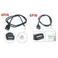 thumbnail image 1 of 4Pin & 6Pin Connector Usb Extension Cable Adapter For Android Car Radio Stereo, 1 of 9
