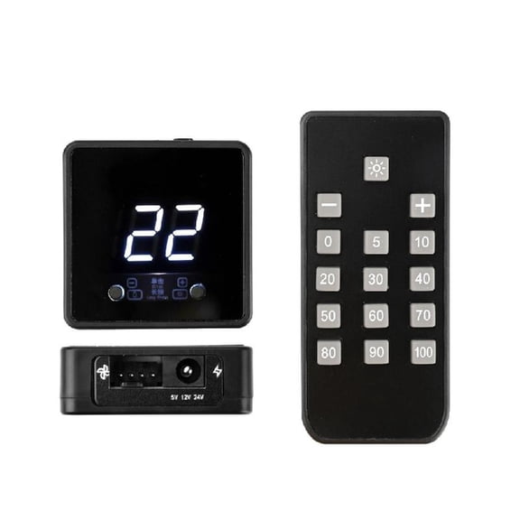 4Pin Fan Controller 5V 12V 24V with Digital Display Remote Control Input PC Cooling Fast Charging