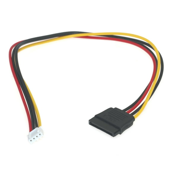 4Pin Floppy Female to 15Pin Female Adapter Converter Cable Xh2.54 Floppy Drive Motherboards Power Supply Wire