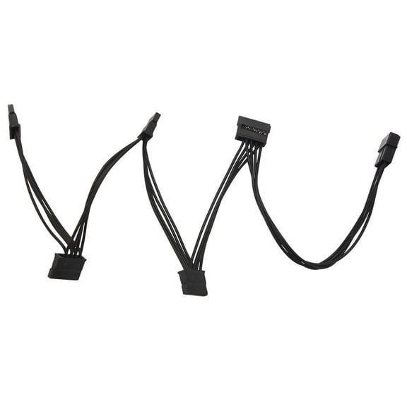 4Pin IDE 1 to 5 15Pin Hard Drive Power Supply Splitter Cable for DIY PC Sever 18AWG Power