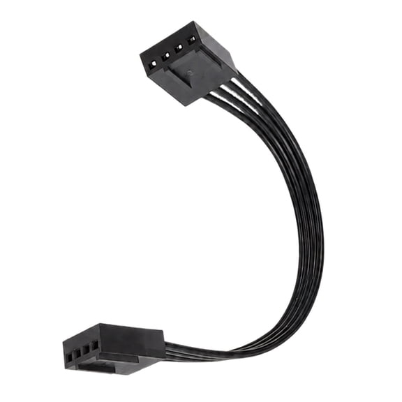 4Pin Male to Male PWMs Fan Adapter Cable Black PVC For Easy Installation