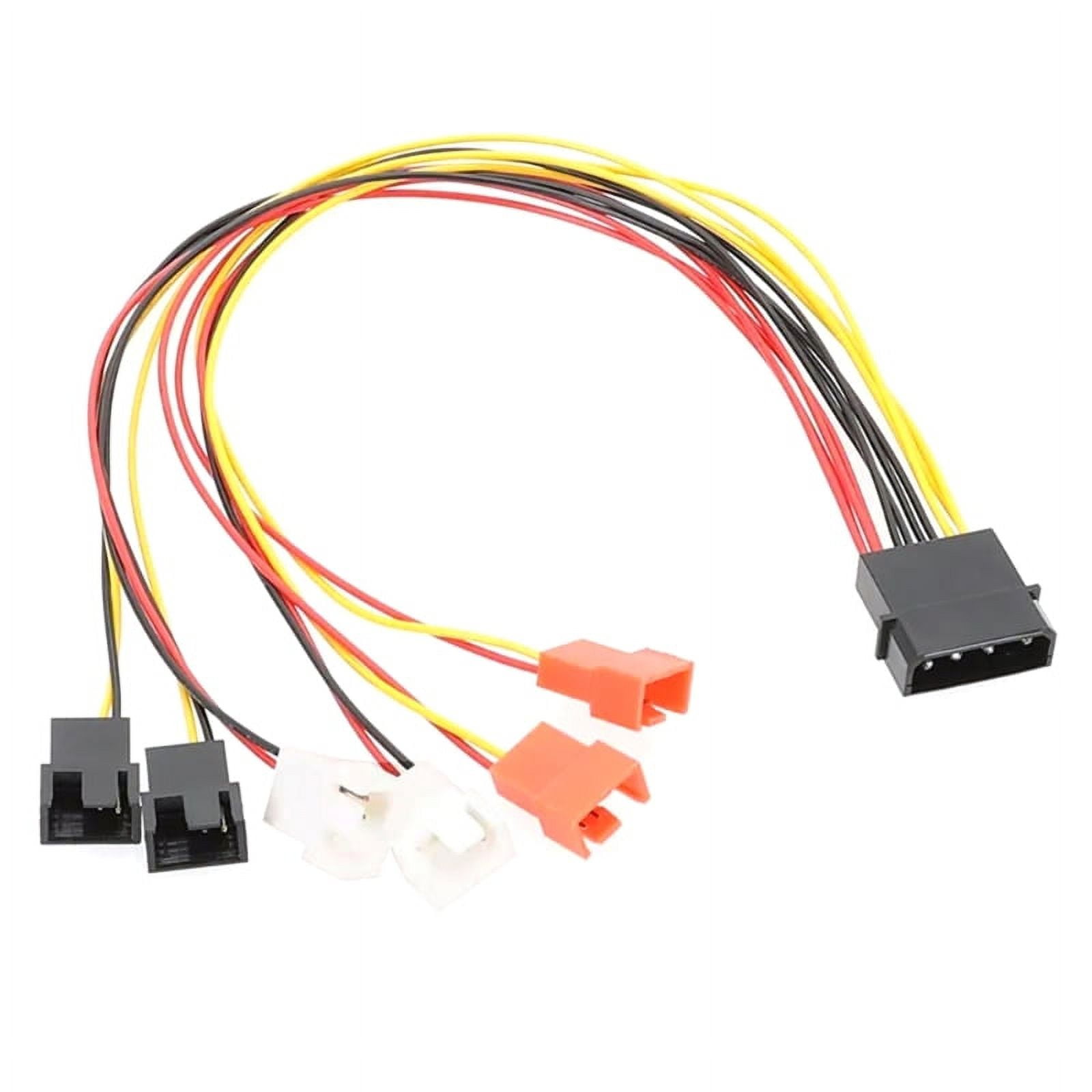 4Pin Molex to 3Pin/4Pin Fan Adapter 12V 7V 5V PC Fan Adapter 4Pin Molex ...
